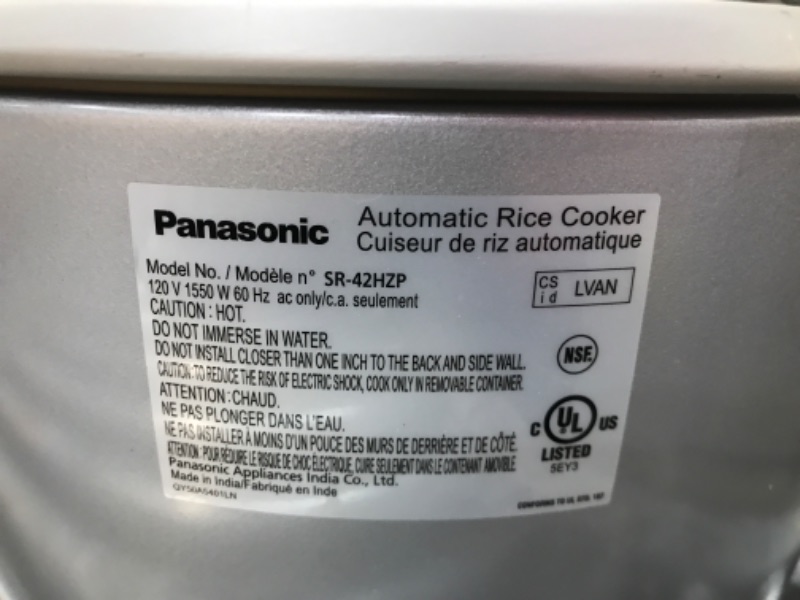 Photo 4 of (MISSING POWERPANEL) Panasonic 23 Cup Electric Rice Cooker SR-42HZP
