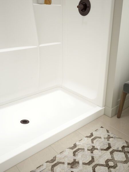 Photo 1 of 60" X 32" Shower Base - Left Drain In High Gloss White
