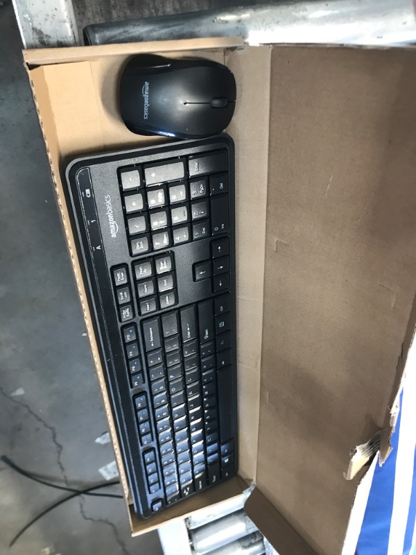 Photo 2 of Amazon Basics Wireless Computer Keyboard and Mouse Combo - Quiet and Compact - US Layout (QWERTY)