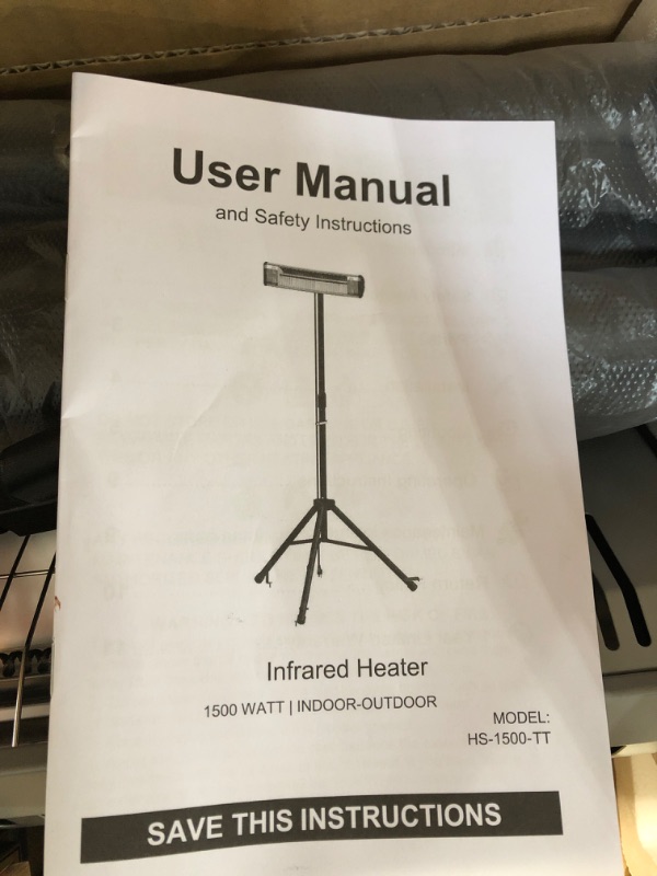 Photo 2 of **Parts Only**Non-Functional**Heat Storm HS-1500-TT Infrared, 7 ft Cord, Tripod + Heater Heater + Tripod