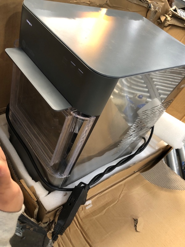 Photo 5 of GE Profile Opal 2.0 | Countertop Nugget Ice Maker with Side Tank | Ice Machine with WiFi Connectivity | Smart Home Kitchen Essentials | Stainless Steel Stainless Steel Ice Maker + Side Tank