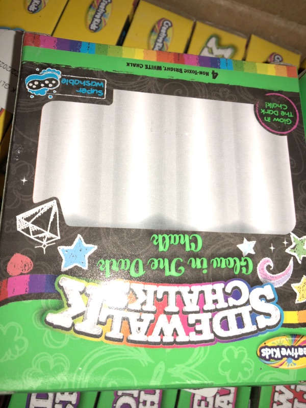 Photo 2 of Creative Kids Sidewalk Chalks Washable Glow in the Dark Chalk, Super Washable, Sold as 1 Pack
