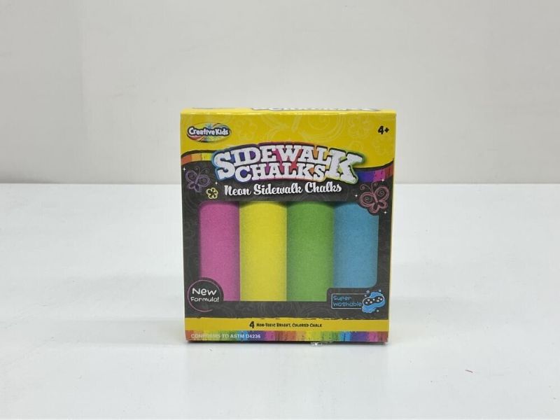 Photo 1 of Creative Kids Neon Sidewalk Chalks (4 Pc)
