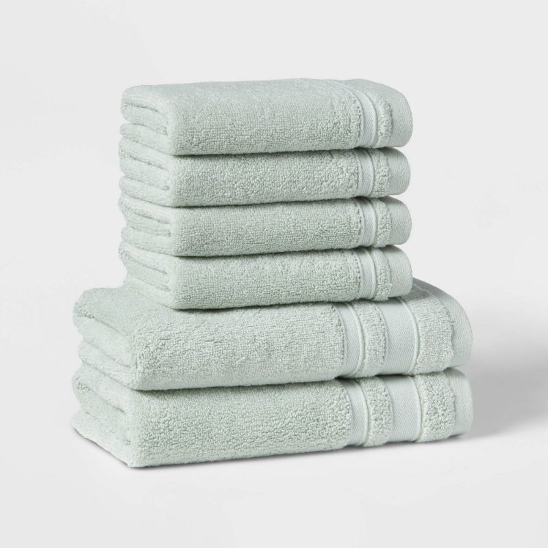 Photo 1 of Performance Value Hand Towel and Washcloth Set Green - Threshold
