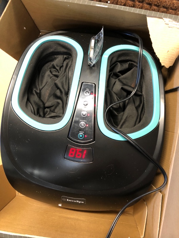 Photo 2 of Shiatsu Foot Massager Machine with Heat - Electric Deep Kneading Heated Foot Massage Air Compression - Circulation, Legs, Plantar Fasciitis, Neuropathy Pain Therapy Spa Feet Massager Stocking Stuffers