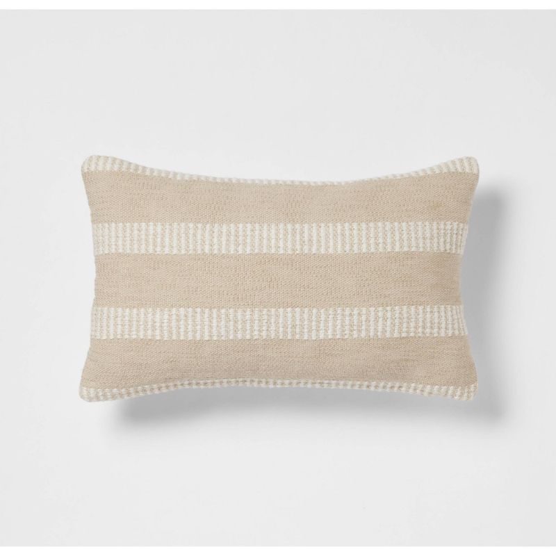 Photo 1 of Woven Linework Lumbar Throw Pillow - Threshold
