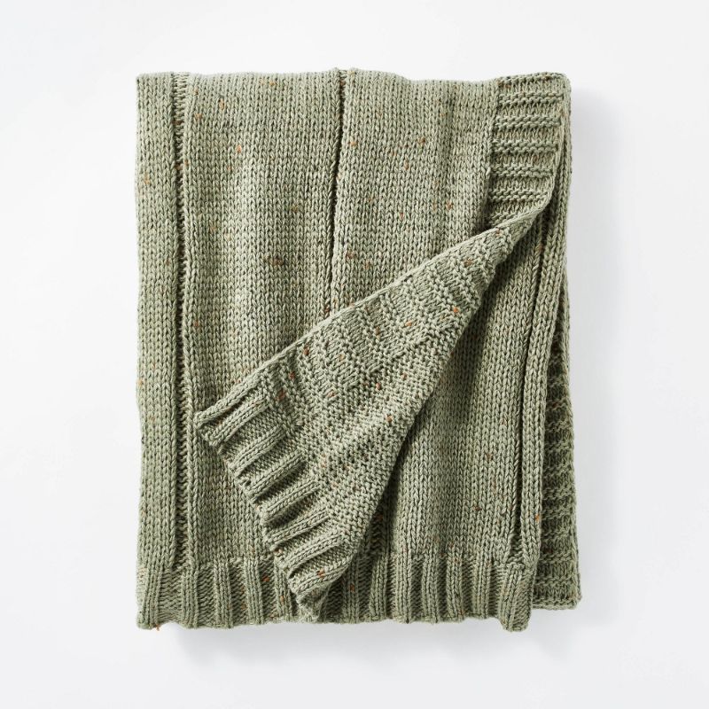 Photo 1 of Woven Striped Knit Nep Throw Blanket - Threshold™ Designed with Studio McGee 50x60
