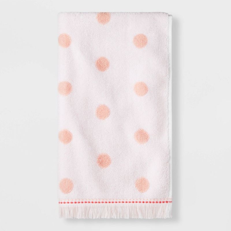 Photo 1 of Dot Hand Towel Pink with SILVADUR Antimicrobial Technology - Pillowfort
