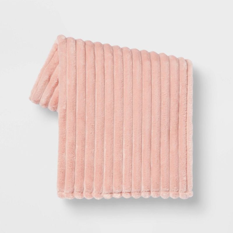 Photo 1 of Ribbed Plush Throw Blanket - Room Essentials��™
