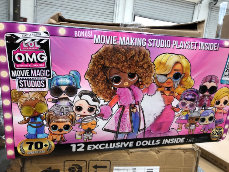 Photo 2 of LOL Surprise OMG Movie Magic Studios with 70+ Surprises, 12 Dolls Including 2 Fashion Dolls, 4 Movie Studio Stages, Green Screen & Accessories- Gift Toy for Girls Boys Ages 4 5 6 7+ Years Single