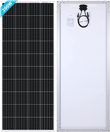 Photo 1 of ---SHATTERED ---- Renogy Solar Panel 200 Watt 12 Volt, High-Efficiency Monocrystalline PV Module Power Charger for RV Marine Rooftop Farm Battery and Other Off-Grid Applications, 200W, Single
