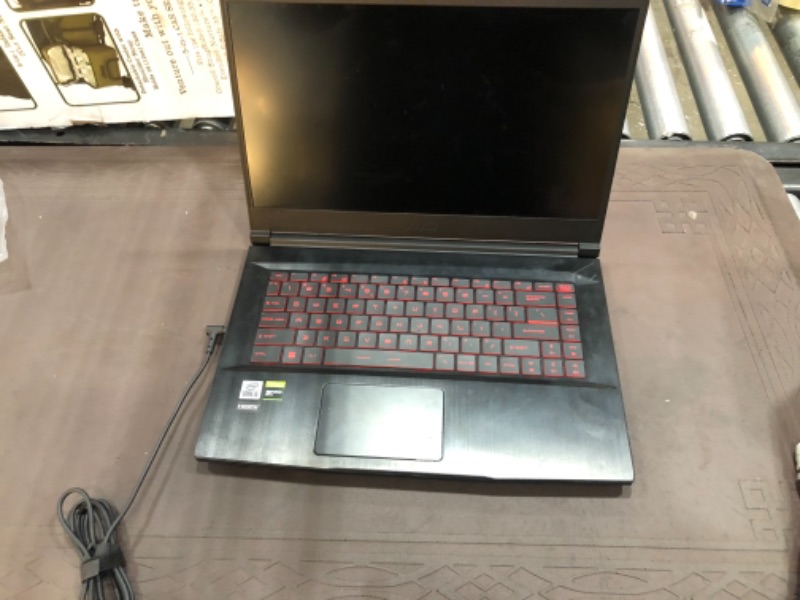 Photo 4 of NEEDS PROFESSIONAL REPAIR DID NOT DISPLAY ANYTHING 
MSI GF63 Thin 10SCXR-222US 15.6" 8GB 256GB SSD Core i5-10500H 2.5GHz Win10H, Black
