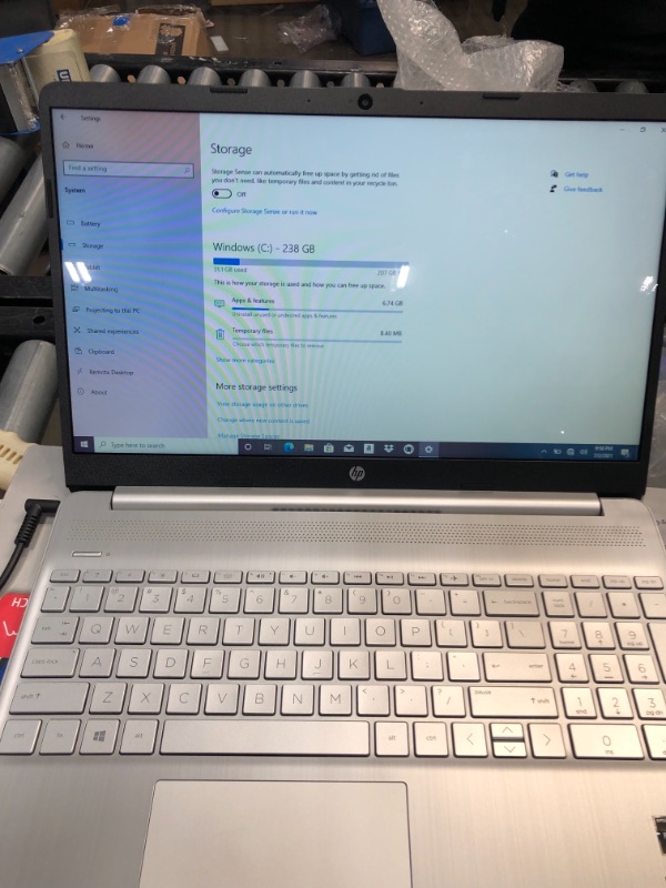 Photo 3 of HP 15.6" Touchscreen Laptop w/Windows 10 S Mode, Natural Silver (15-ef1041nr) AMD RYZEN 3 3250U 8 GB GDDR4 256 GB PCIe NVMe M.2 SSD
