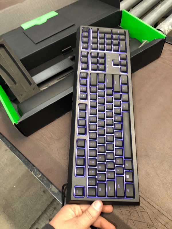 Photo 2 of PARTS ONLY 
Razer Ornata V2 Gaming Keyboard: Hybrid Mechanical Key Switches - Customizable Chroma RGB Lighting - Individually Backlit Keys - Detachable Plush Wrist Rest - Programmable Macros
