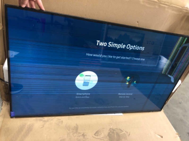 Photo 4 of **DISPLAY SHOWS ERROR**NEEDS REPAIR** SAMSUNG 50-Inch Class Crystal 4K UHD AU8000 Series HDR, 3 HDMI Ports, Motion Xcelerator, Tap View, PC on TV, Q Symphony, Smart TV with Alexa Built-In (UN50AU8000FXZA, 2021 Model) 50-Inch TV Only