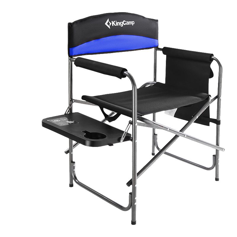 Photo 1 of **used** view photos**
KingCamp Folding Camping Chair Heavy Duty Director Chair with Side Table and Side Pockets Blue
