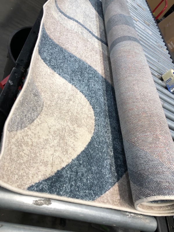 Photo 2 of **used**
Home Dynamix Tribeca Slade Modern Area Rug, Abstract Blue 5'2"x7'2" 5'2" x 7'2" Rectangle Rectangular Blue/Grey