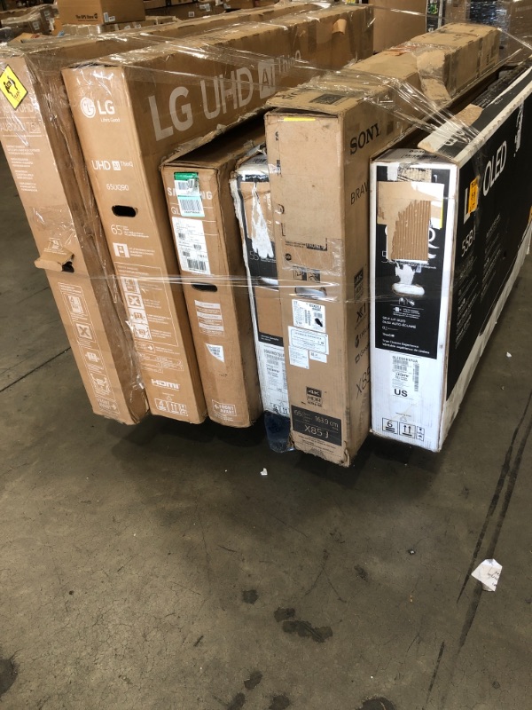Photo 1 of MIXED PALLET OF DAMAGED TVS**NON FUNCTIONAL SET OF 6**NO REFUNDS** 