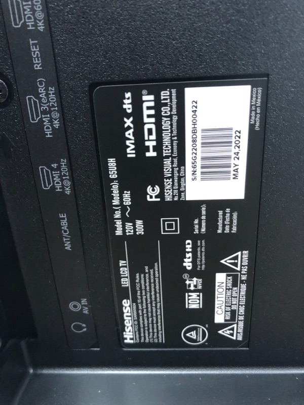 Photo 9 of Hisense U8H QLED Series Quantum 4K ULED Mini-LED 65-Inch Class Google Smart TV with Alexa Compatibility, Quantum Dot, 1500-nit HDR10+, and Dolby Vision (65U8H, 2022 Model)