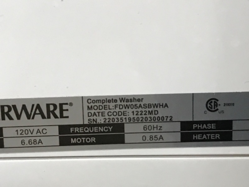 Photo 3 of Farberware Professional Portable Dishwasher White