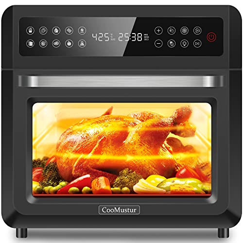 Photo 1 of 10-in-1 Air Fryer Oven, 20QT Toaster Oven Air Fryer Combo, Digital LCD Touch Screen, 6-Slice Toast, Air Fry, Roast, Bake, Dehydrates, Reheat, Oil-Free
