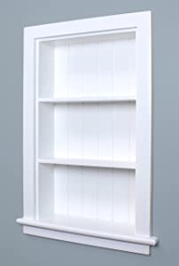 Photo 1 of 14x24 Fox Hollow Furnishings Aiden Wall Niche (White w/Beadboard Back)
