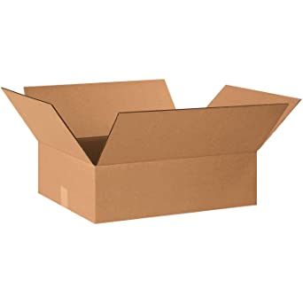 Photo 1 of 20" x 16" x 6" Flat Cardboard Corrugated Boxes, 65 lbs Capacity, 200#/ECT-32, 20/Pk
