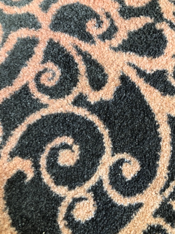 Photo 2 of 5' x 7' area rug  gray pink peach coral color