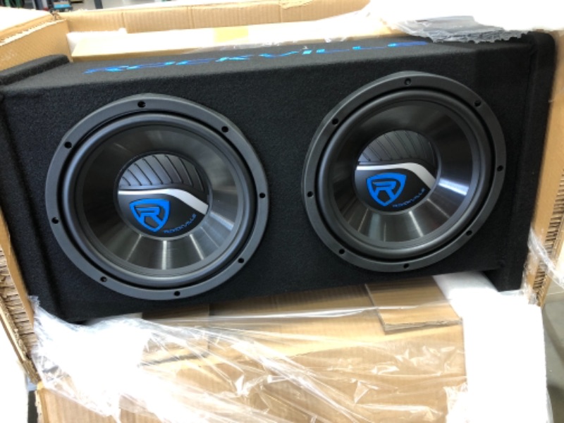 Photo 2 of Rockville RV1010P Dual 10" 1000w Car Audio Subwoofers in Vented Sub Enclosure Box Black Style: Dual 10"