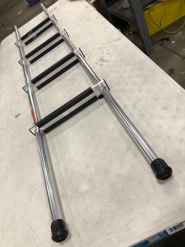 Photo 2 of **DAMAGED MISSINF HARDWARE** Quick Products QP-LA-466S RV Bunk Ladder - 66", Silver