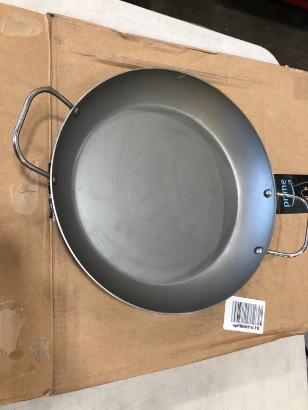 Photo 2 of **MINOR DAMAGE** Mauviel Made In France M'Steel Black Steel Paella Pan, 14.1"