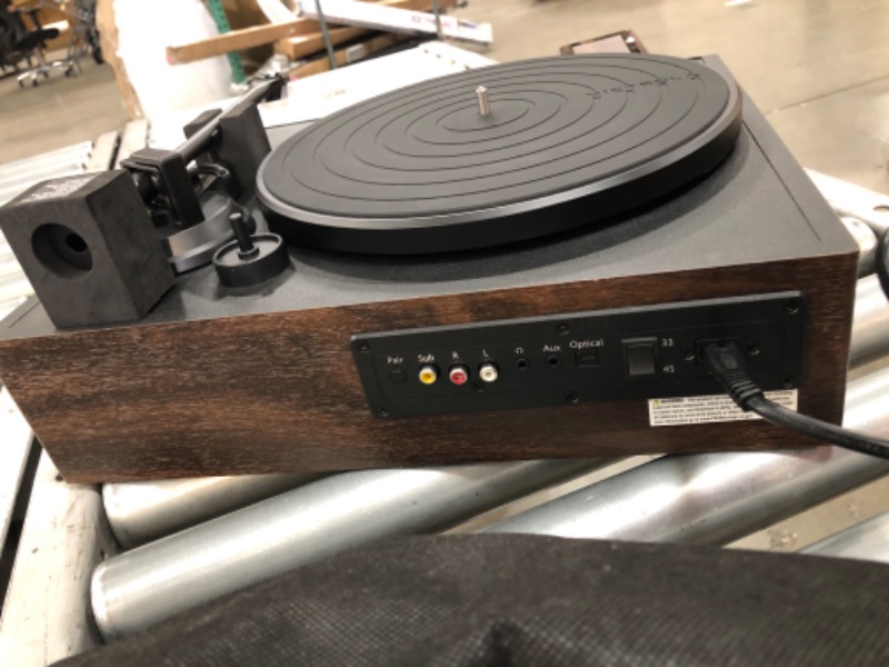 Photo 6 of Victrola Premiere V1 Sound Bar Turntable - Premium Vinyl Record Player with Built-In Speakers (10W x2), Bluetooth and RCA Preamp Output, Supports 33-1/3 and 45 RPM Vinyl Record