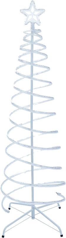 Photo 1 of Alpine Corporation Small Spiral Christmas Tree with Multi-Functional Colored LED Lights
