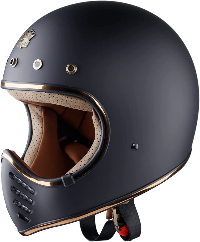 Photo 1 of SIZE L-Royal H01 Full Face Motorcycle Helmet - Multi Size & Colors | Retro - Elegant - Unique Design | Classic Style for Adult Women - Men | DOT Approved
