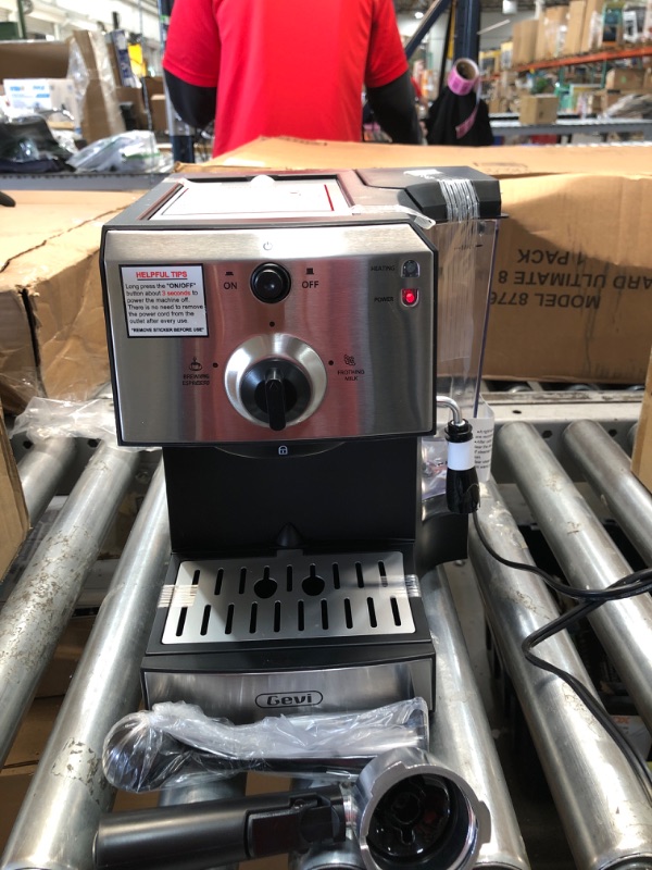 Photo 2 of **PARTS ONLY**Gevi 15 Bar Espresso Machine, Professional Espresso Coffee Maker with Milk Frother for Espresso, Latte, Machiato and Cappuccino, 1.5L Removable Water Tank, Silver, 1100W
