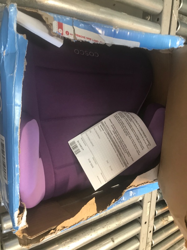 Photo 2 of Cosco Topside Child Safe Belt Positioned Backless Booster Car Seat, Purple Grape