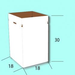 Photo 1 of 18X18X30 WHITE BOXES 40 GALLON 8PK