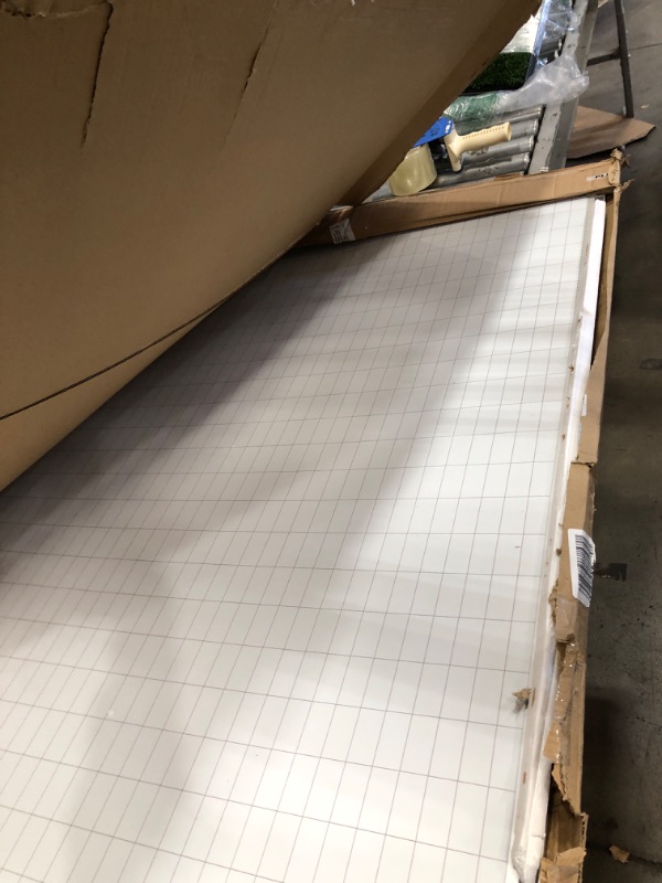 Photo 2 of MasterVision Magentic Dry Erase Planning White Board, 1" x 2" Grid, Laquered Steel Surface, Sliding Marker Tray, 36" x 48", Aluminum Frame, Silver (MA0592830) 36" x 48" 1" x 2" Grid