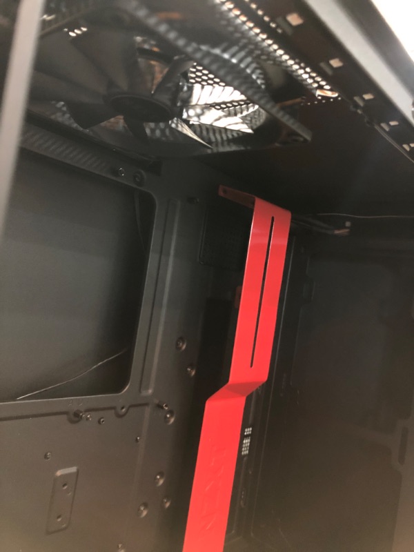 Photo 5 of NZXT - H510i Compact ATX Mid-Tower Case with Tempered Glass - Matte Black/Red
