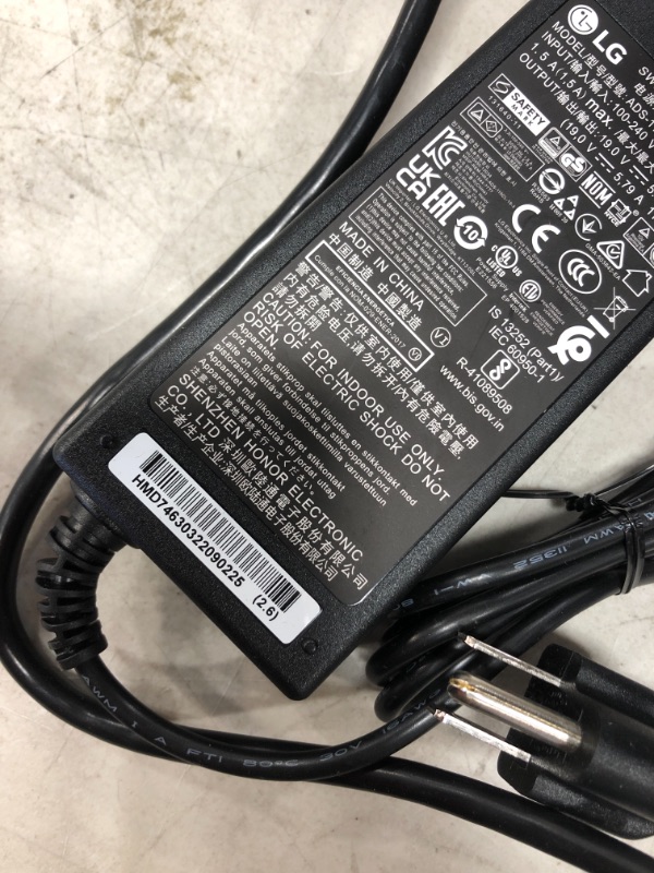 Photo 2 of LG ADS-110CL-19-3 AC Adapter Power Cord Supply Charger Cable Wire Original Genuine



