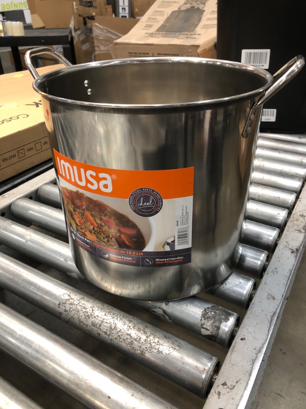 Photo 2 of **WRONG SIZE LID** IMUSA USA Stainless Steel Stock Pot 20-Quart