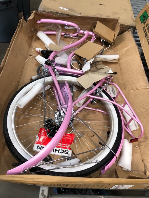 Photo 2 of **MISSING PARTS**MINOR DAMAGE**   Schwinn Cruiser-Bicycles Perla Pink 26-Inch Wheels Perla