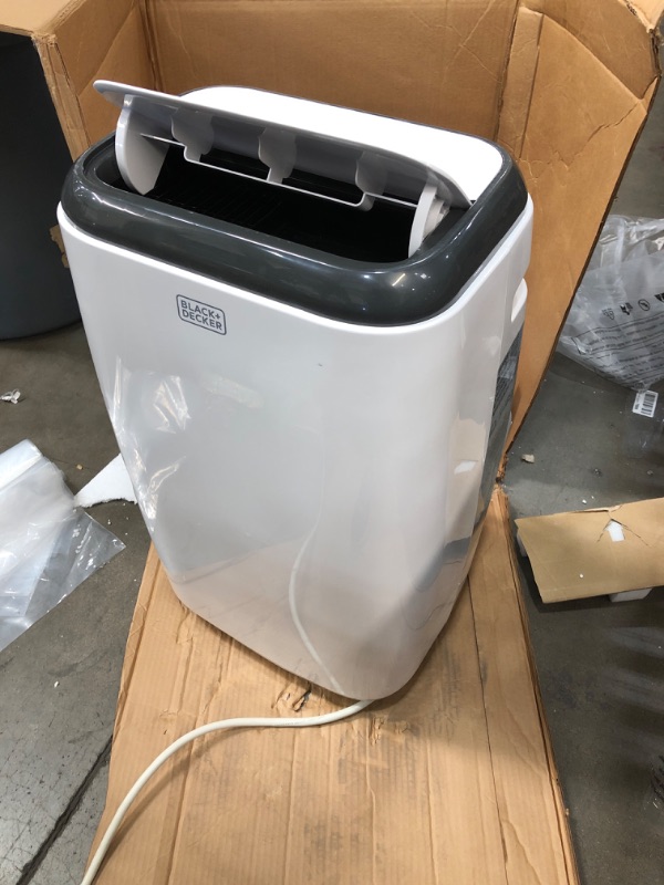 Photo 2 of **MISSING PARTS** BLACK+DECKER 14,000 BTU Portable Air Conditioner with Remote Control, White White 14,000 BTU