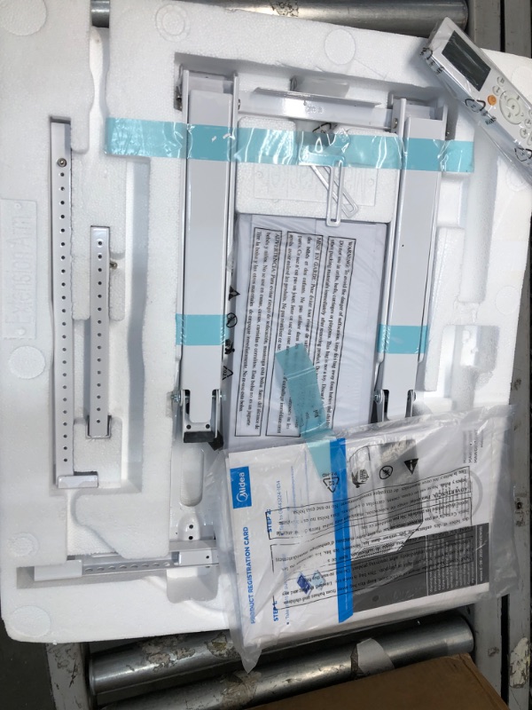 Photo 1 of Midea 8,000 BTU U-Shaped Smart Inverter Window Air Conditioner–Cools up to 350 Sq. Ft., Ultra Quiet with Open Window Flexibility, Works with Alexa/Google Assistant, 35% Energy Savings, Remote Control 8000 BTU AC