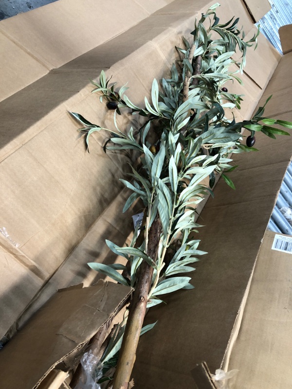 Photo 2 of **DAMAGED** Nearly Natural 82” Olive Artificial Silk Trees Green