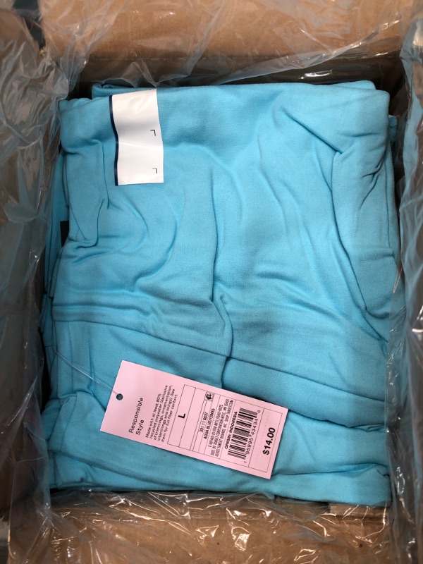 Photo 2 of CASE of 6 Women's Utra Soft Bike Shorts - Wid Fabe™ Blue Large
