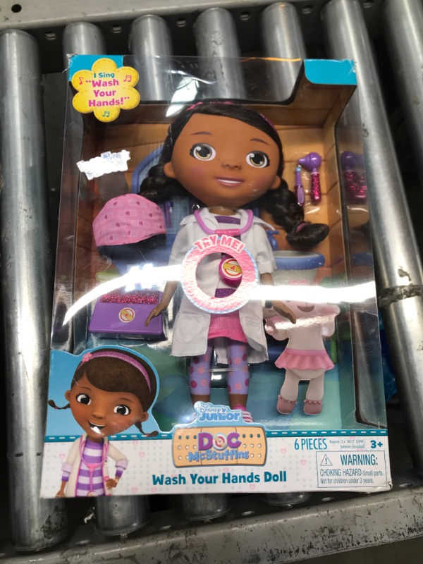 Photo 2 of Disney Junior Doc McStuffins Wash Your Hands Singing Doll, With Mask & Accessories, by Just Play