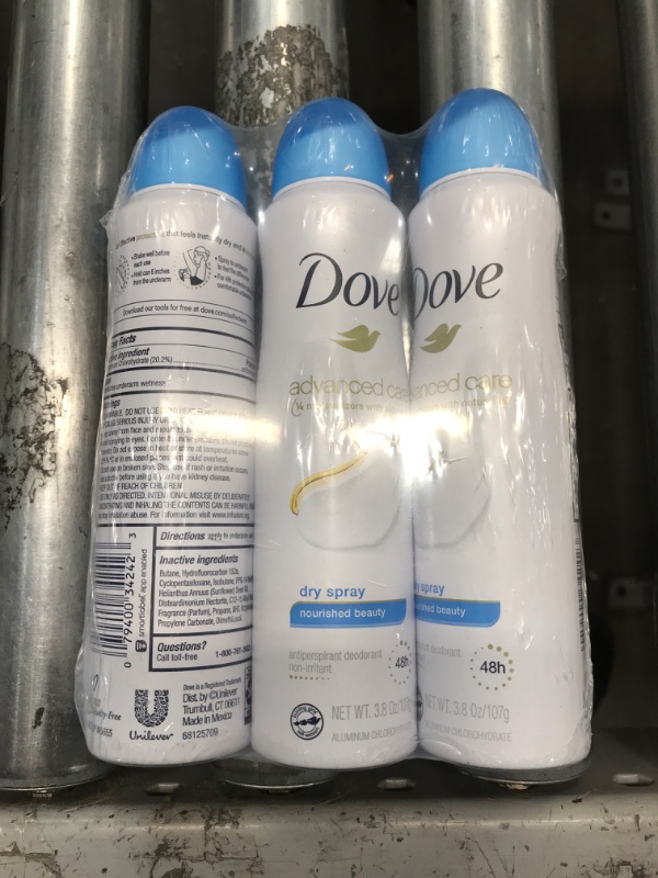 Photo 2 of 3 pack*
Dove Dry Spray Nourished Beauty Antiperspirant Deodorant, 3.8 Oz | CVS
