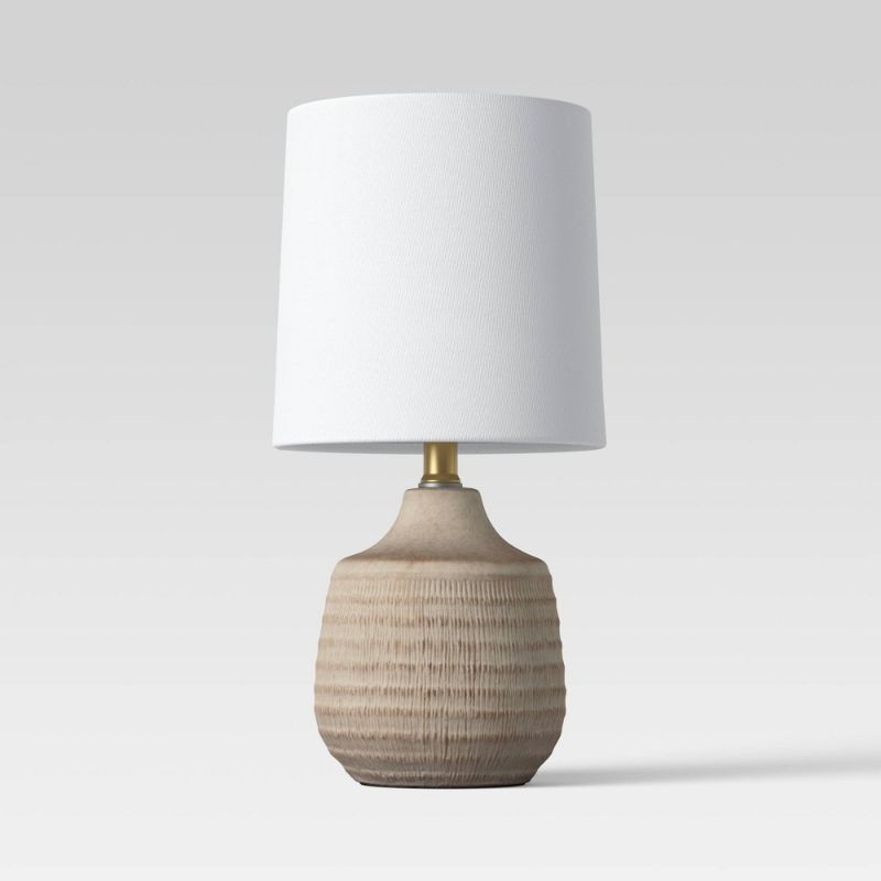 Photo 1 of Textural Ceramic Mini Jar Shaped Table Lamp - Threshold™
