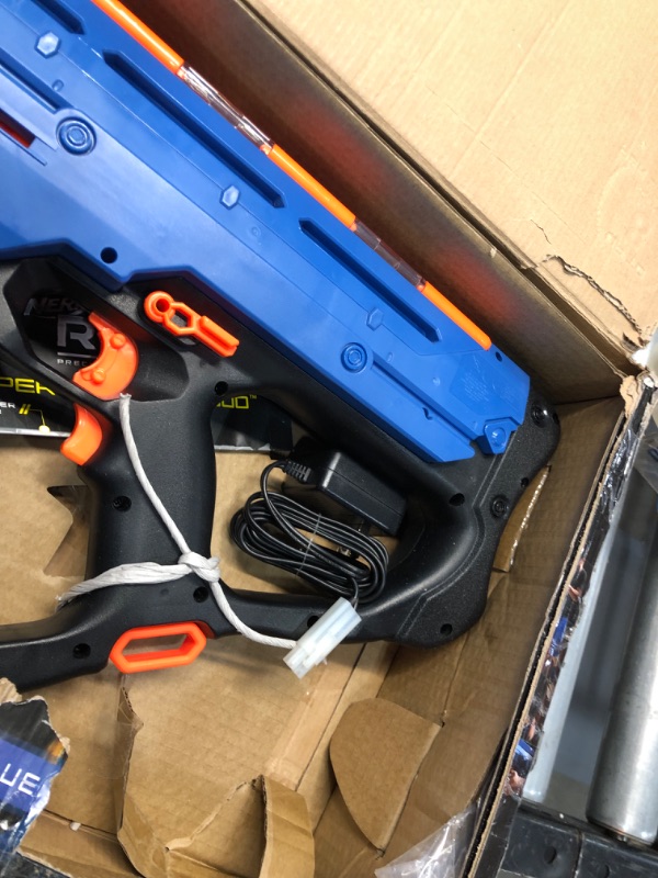 Photo 4 of **opened**
NERF Perses Mxix-5000 Rival Motorized Blaster (Blue) -- Fastest Blasting Rival System Frustration-Free Packaging